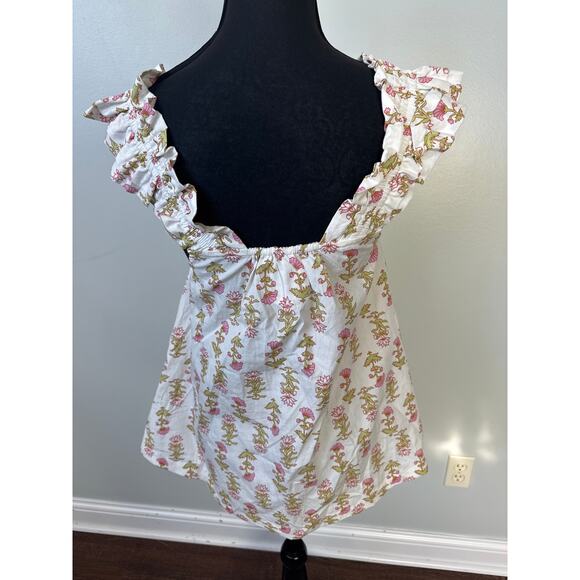 Floral Ruffle Trim Pajama Set - Picture 5 of 8